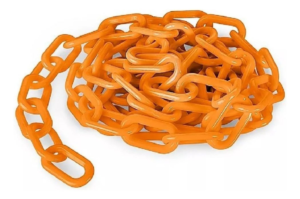CADENA PLASTICA NARANJA FLUO 08