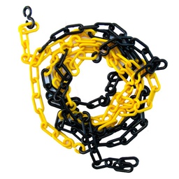 [1947] CADENA PLASTICA AMARILLA Y NEGRA MTS.